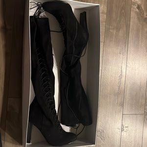 Steven Madden Lace Up Knee High Boots